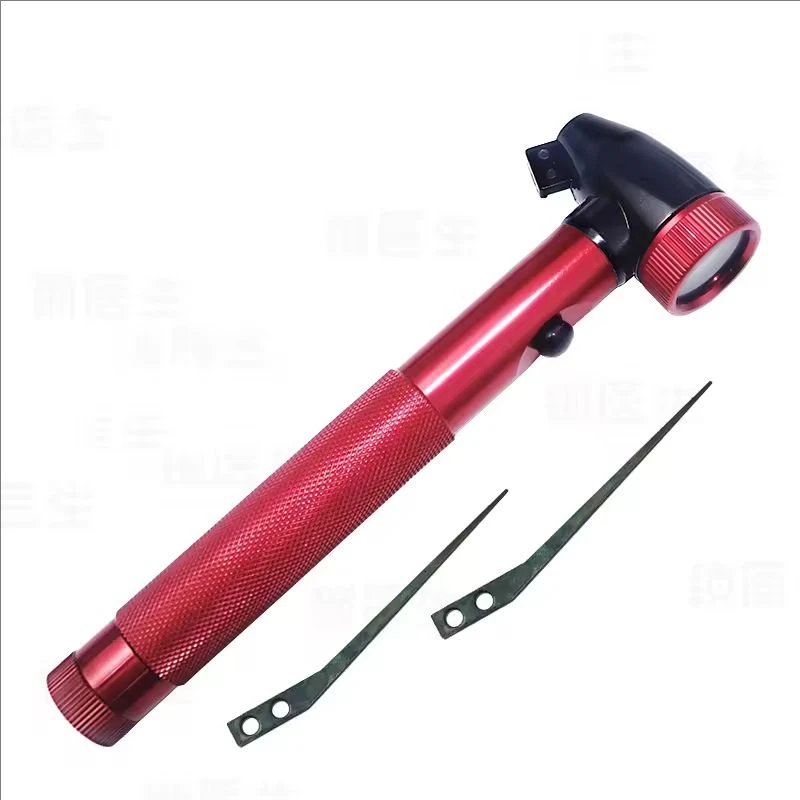FOR Boutique Needle shifting tool Red with 2 straight needles with lamp magnifying glass