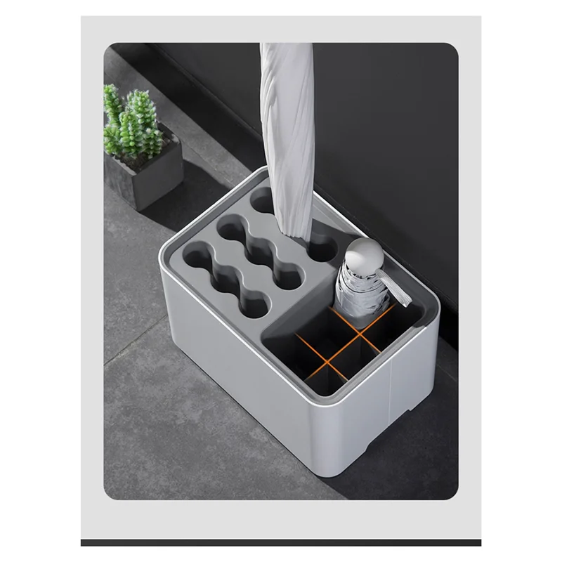 

Umbrella Rack - Home Organizer For Long And Short Umbrellas With Water Drainer, Ideal Rain Gear Storage Solution-AC82