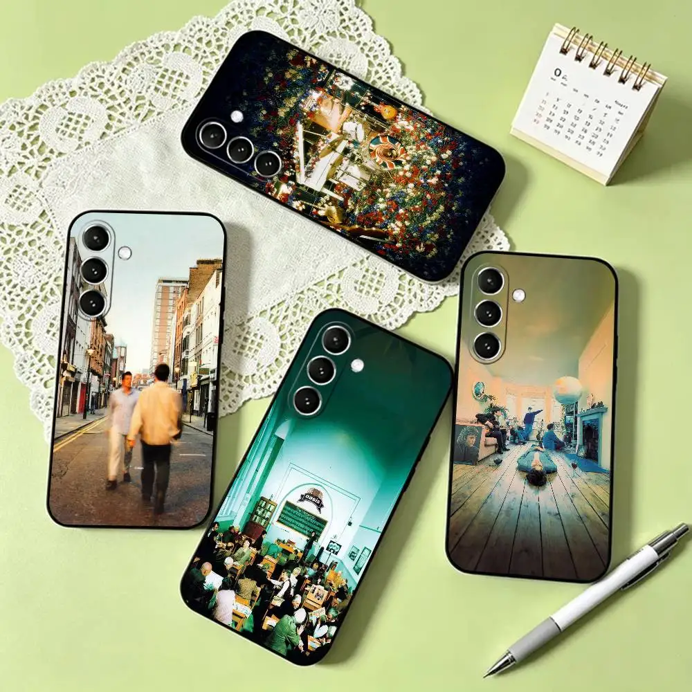 o-Oasis Britpop Band Phone Case For Samsung Galaxy A73,A72,A71,A70,A53,A52,A51,Soft Silicone Black Cover