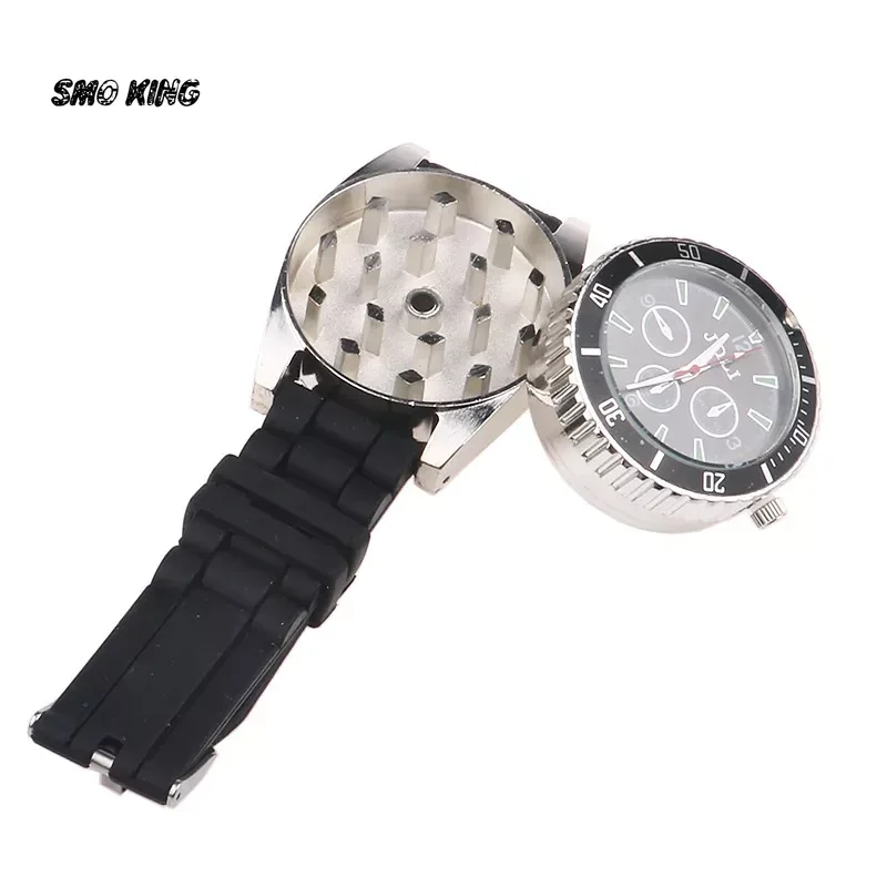 SMO Men's Wrist Watch Grinder for Smoking Zinc Alloy Dry Herb Spice Crusher Tobacco Pipe Shop Smoke Accessories Cool Gadget