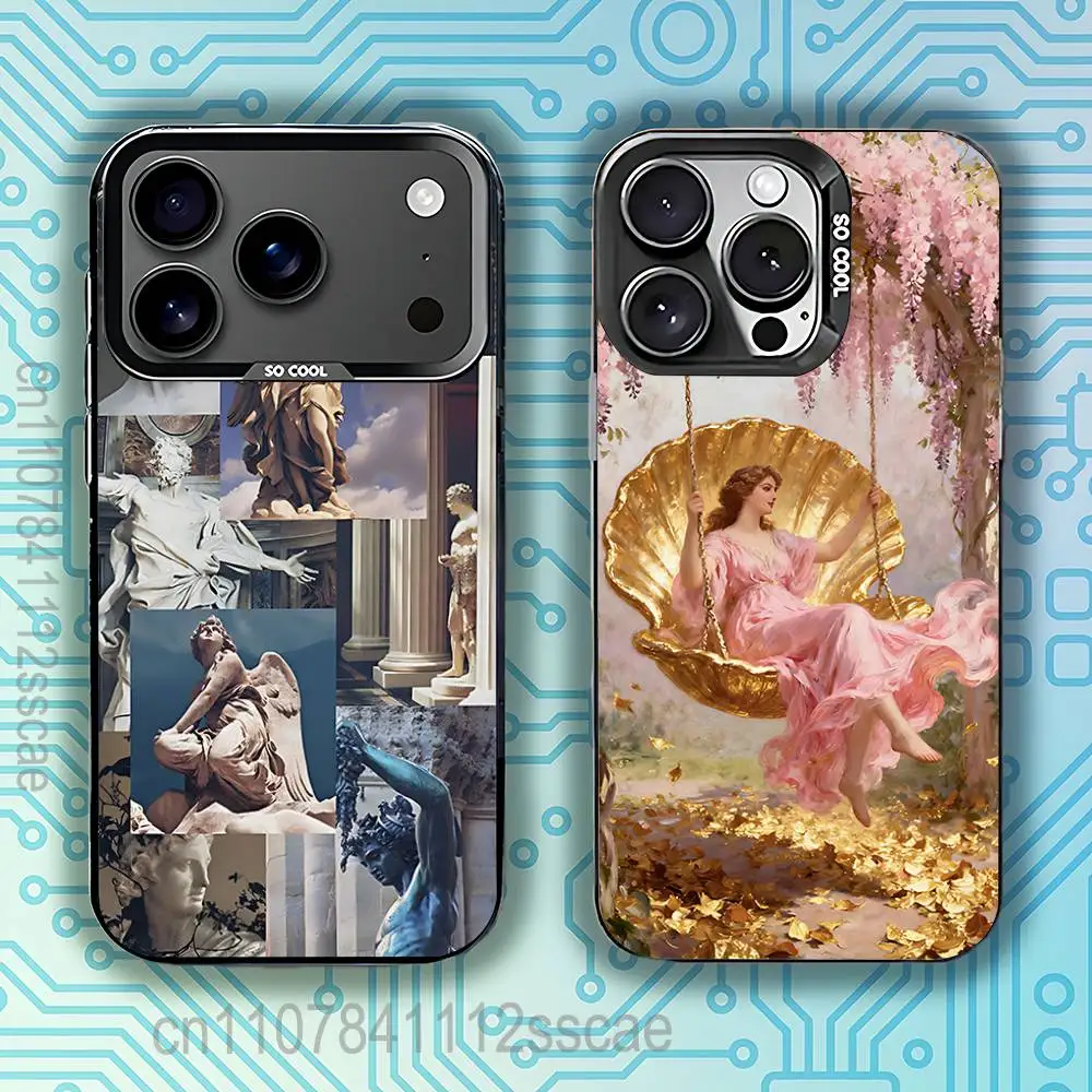 

R-Renaissance Art Paintings Phone Case For iPhone 17,16,15,14,13,12,11,Pro,Max,Plus,E,Air,Mini Anti Fall Black Bumper