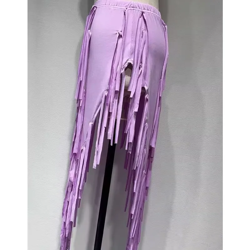 Customized Belly Dance Costumes Split Handmade Tassel Skirt for Individual Group Practice Bellydancing Cheap Clothes