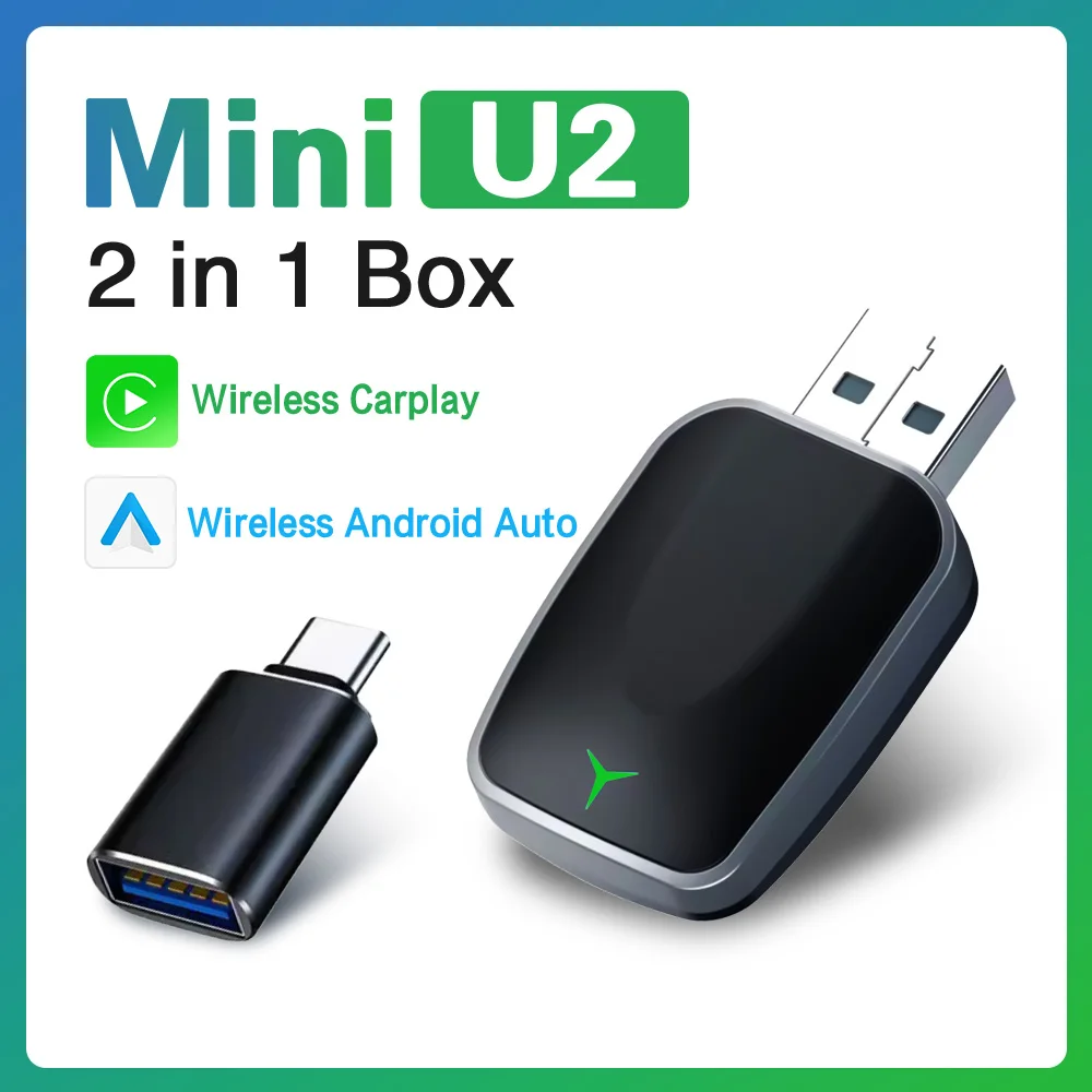 BYLITU Mini U2: محول CarPlay/Android التلقائي اللاسلكي العالمي المدمج والأنيق | التوصيل والتشغيل، متوافق مع أنظمة OEM بنسبة 98% #1