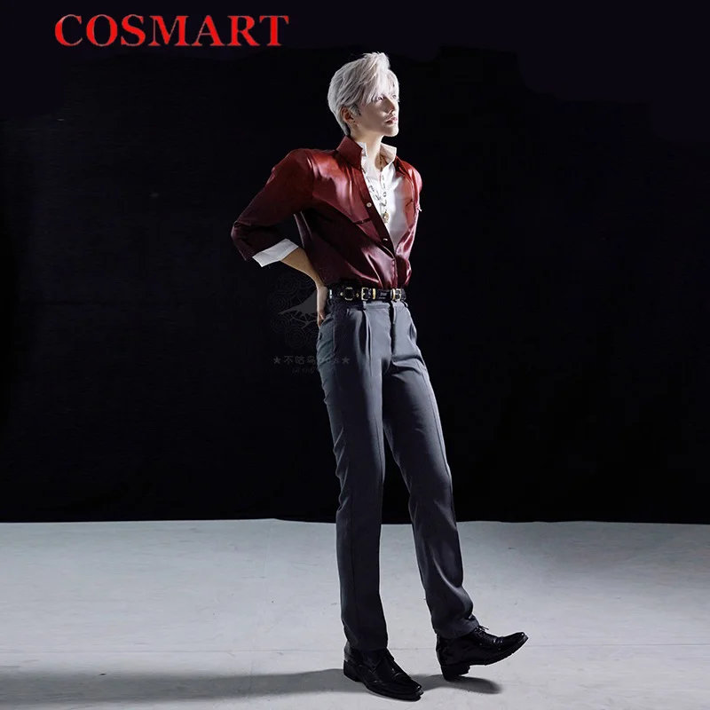 COSMART Liefde en Deepspace Sylus Cosplay Kostuum Leuke Party Pak Rood Shirt Top Broek Halloween Carnaval Uniformen Anime Kleding