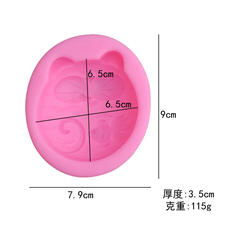 DIY formy silikonowe do dekoracji słodyczy i ciast rybka kot kreskówkowy forma do masy cukrowej czekolady mydło wyrabiane ręcznie formy narzędzie