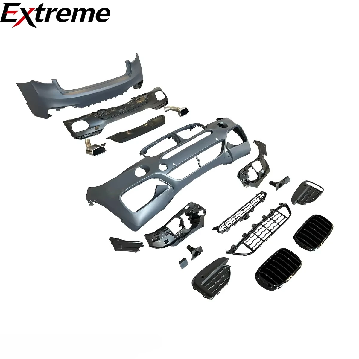 Hot Sell Car Accessories Car Bumper With Grill Side Skirts Fender Liner X6M-Tech Style Bodykit for BMW X6 F16