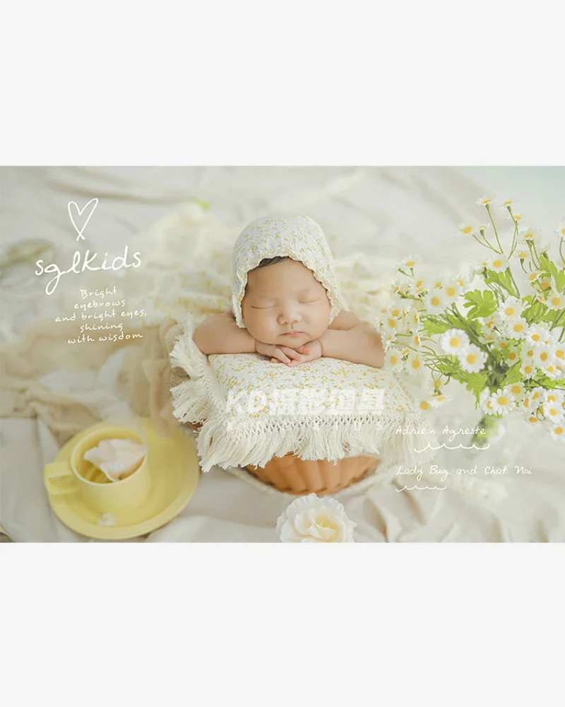 Photography props for full moon babies taking photos of floral skirts pastoral clothing simulated flowers and newborn  bebê