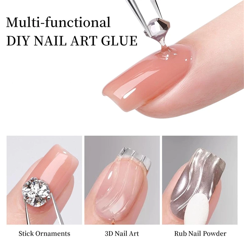 Smalto gel per estensione unghie con glitter di cristallo da 15 ml per tubo per terapia della luce UV Forniture per unghie all'ingrosso per uso professionale