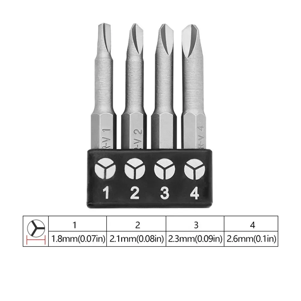 Binoax 4-13Pcs Special-shaped Screwdriver Set 50mm CRV U-shaped Y-Type Triangle Inner Cross Three Points Screwdriver Bit Tool