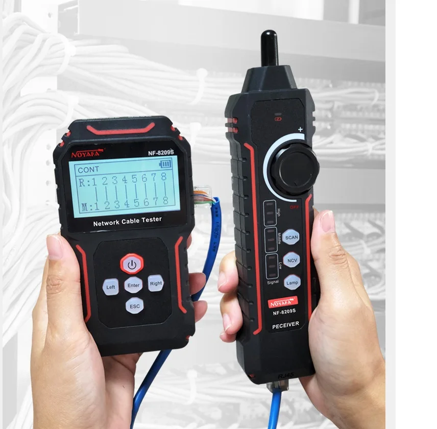 Noyafa NF-8209S LCD Network Cable Tester Wire Tracker PoECurrent Length cabl RJ45 Cable Tracker multifunctional tester Tool