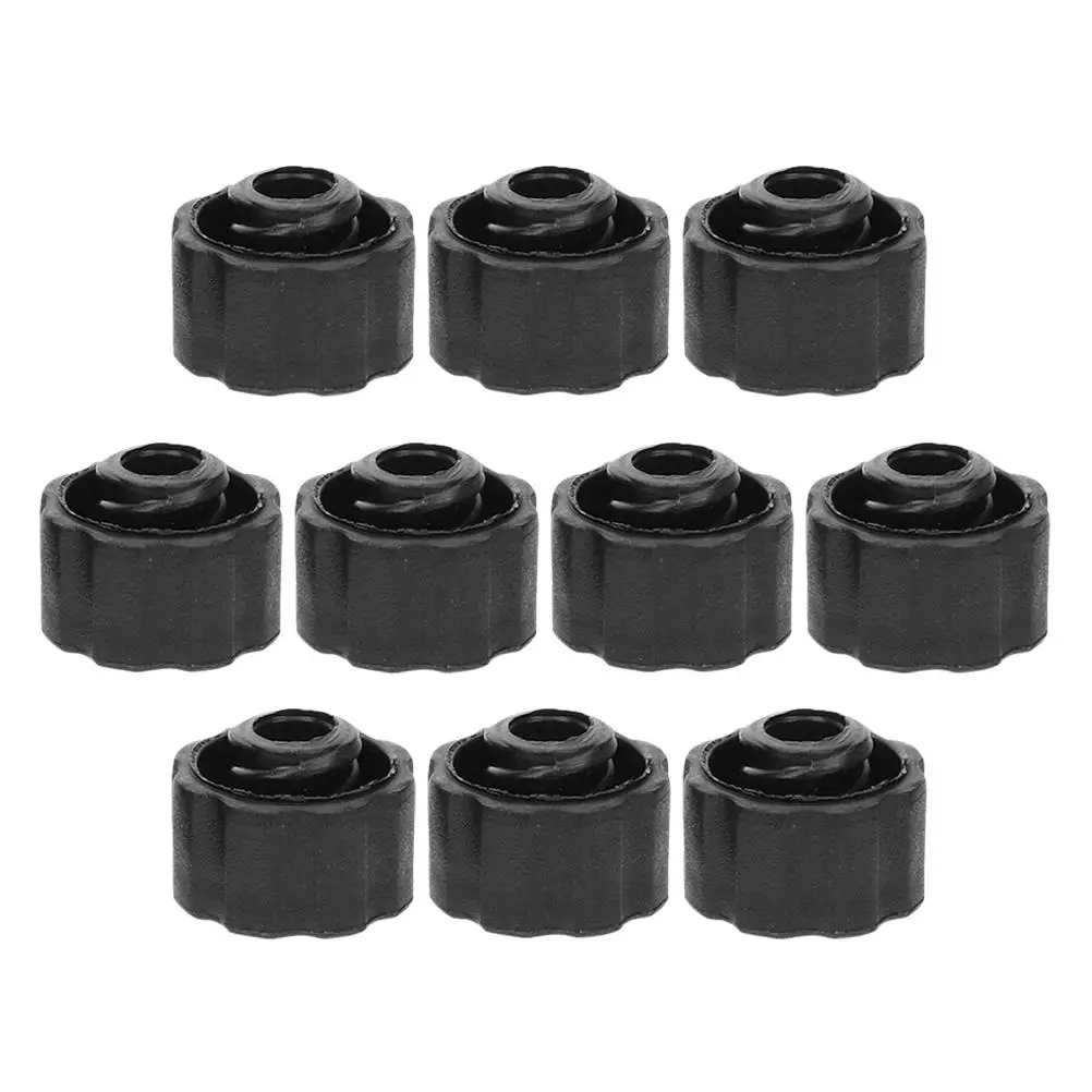 

10pcs Black Syringe Lock Cap Industrial Luer Adapter Needles Reliable Easy Use Long Lifespan Teaching Equipment
