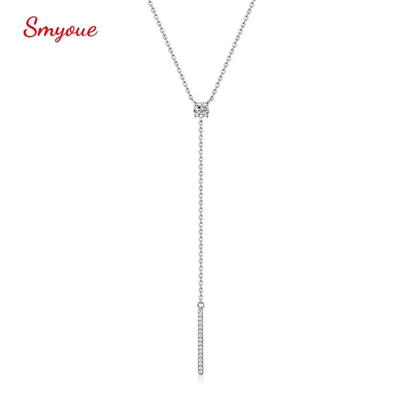 

Smyoue Tassel Full Moissanite Necklace for Women 7.5cm Pendant Women's Neck Chain 100% Real 925 Sterling Silver Fine Jewelry