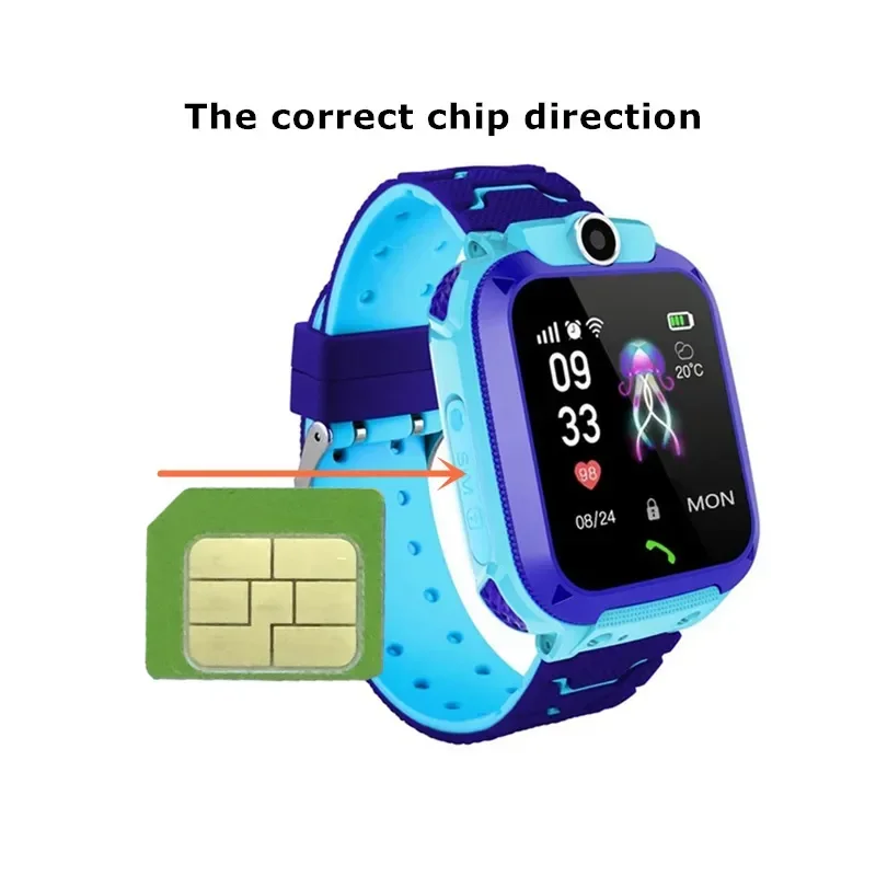 Q12 2G Kids Wholesale Smart Watch Phone Game Voice Chat SOS LBS Location Voice Chat Call Children Smartwatch for kids Clock DDP