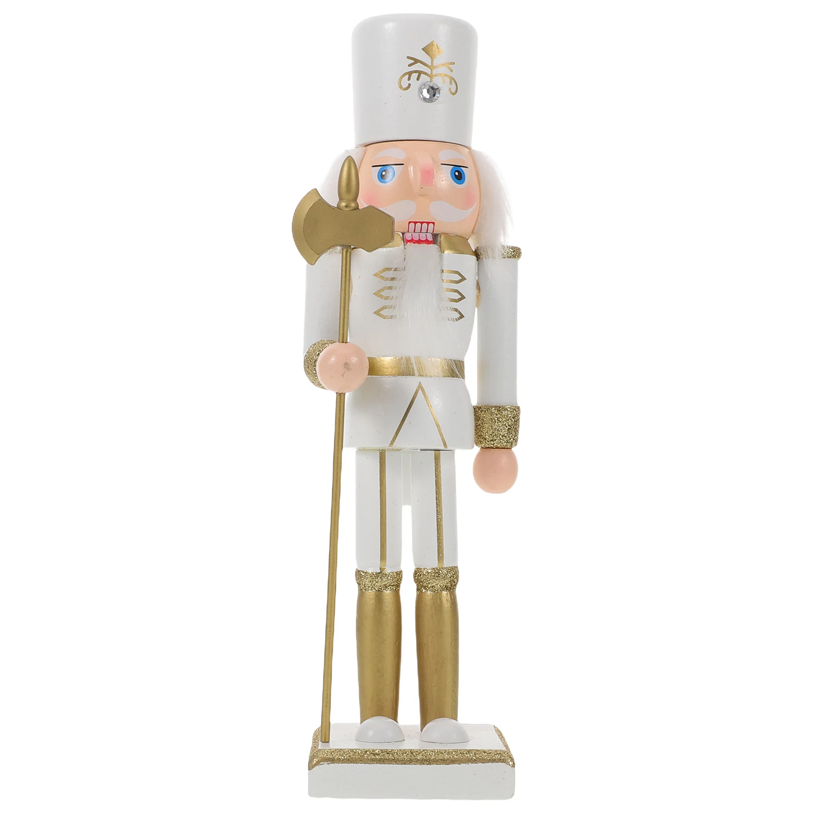 

25 Cm Elegant Wooden Nutcracker Soldier Festive for Table Mantel Shelf Fireplace Christmas Tree Decoration Party