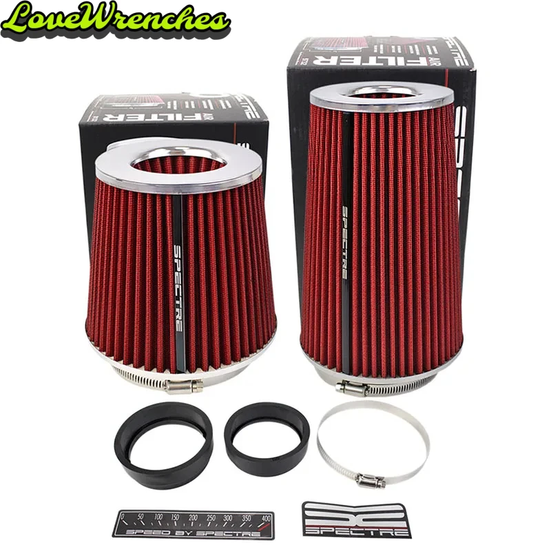 

76 мм 89 мм 101 мм воздушный фильтр впускной универсальный гоночный 3-дюймовый 3,5-дюймовый 4-дюймовый спортивный фильтр с высоким расходом JDM впускной воздушный фильтр с адаптером