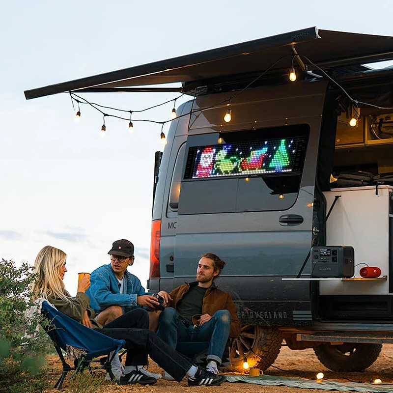 الذكية للبرمجة الشيطان عيون مرنة لوحة ضوء للسيارات APP التحكم عن بعد LED مصفوفة عرض شاشة رسالة التمرير الخفيفة #3