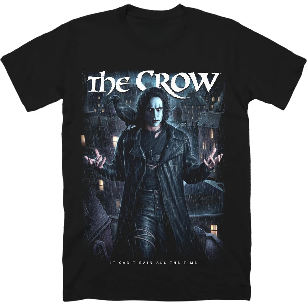 Camiseta gráfica de algodón oversize de Streetwear con diseño de la película de terror clásica de culto de los años 90 The Crow Eric Draven, para fans