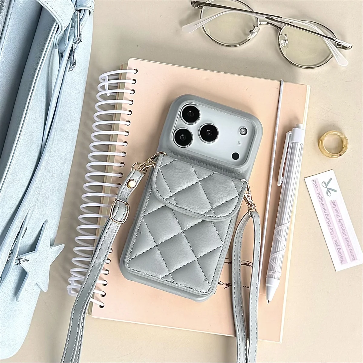 เคสโทรศัพท์แบบสายคล้องคอพร้อมช่องใส่บัตร สำหรับ iPhone 17 Air 16 15 Plus 14 13 Pro Max  กระเป๋าหนังแบบมีสายคล้อง