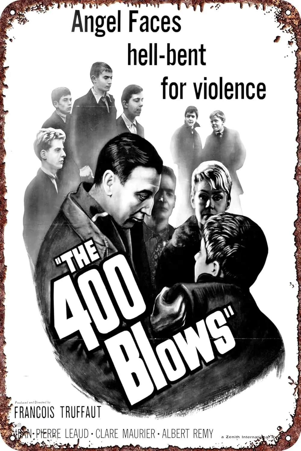 The 400 Blows movie Metal Tin Sign Poster Decor for Living Room Cafe Decorative Sign for Wall 12x8Inches