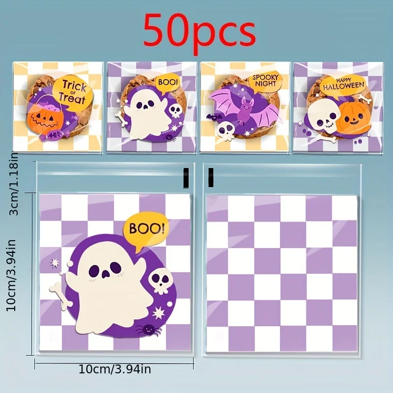50pcs Halloween Candy Packaging Bags