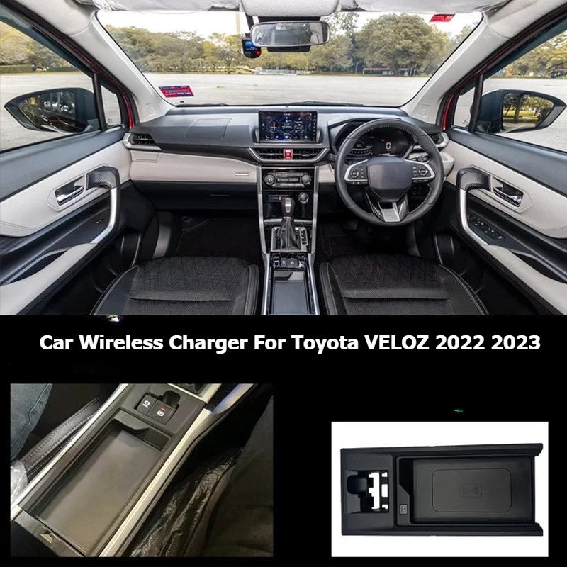 For Toyota VELOZ 2022 2023 Car Wireless Charger 15W Fast Charging Center Console Mobile Phone Charging Interior Accessories