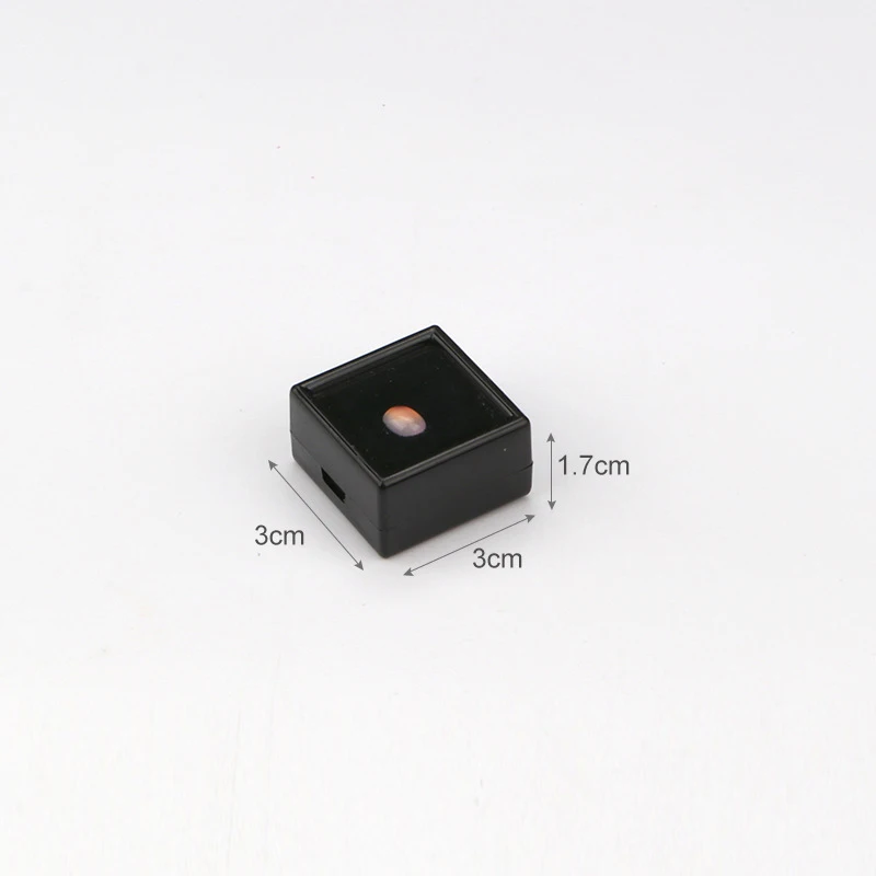 70Pcs Transparent Gemstone Display Box Ring Face with Bare Gemstone Plastic Transparent Diamond Display Box 3x3cm 4x4cm