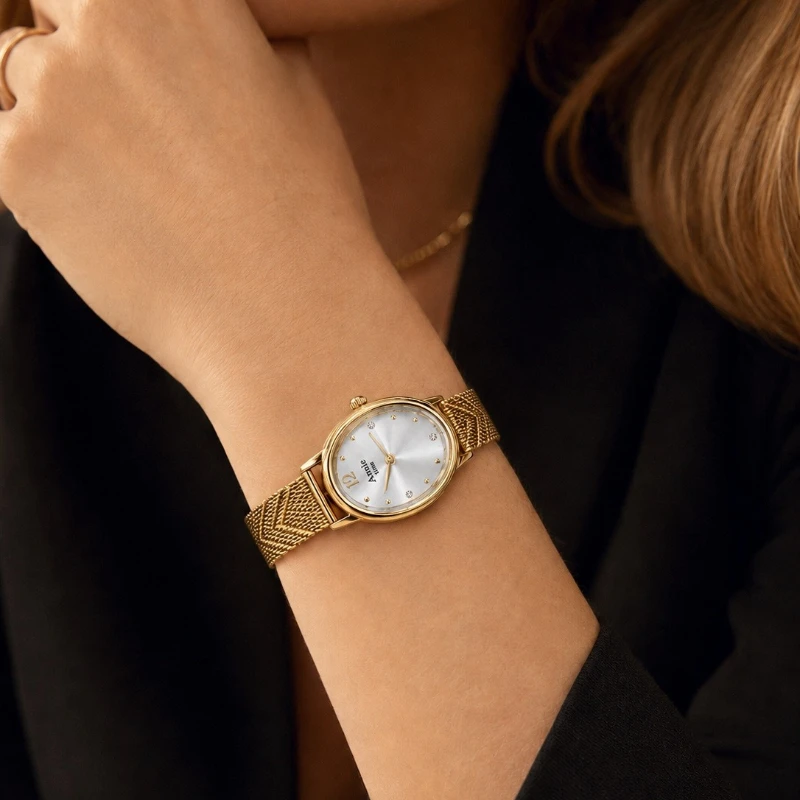Montres de luxe de marque supérieure pour femmes, montres-bracelets à quartz avec bracelet en maille d'acier inoxydable, horloge élégante pour femme, Zegarek Damski