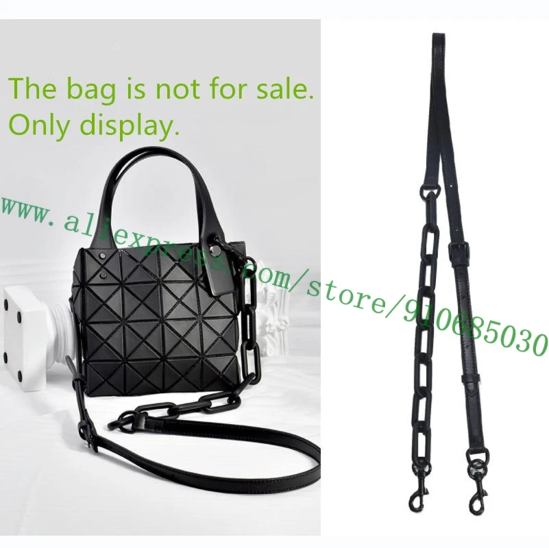 

Adjustable Black Leather Links Chain Bag Strap For Designer Women Handbag Lady Purse Shoulder Carry Belt Replacement