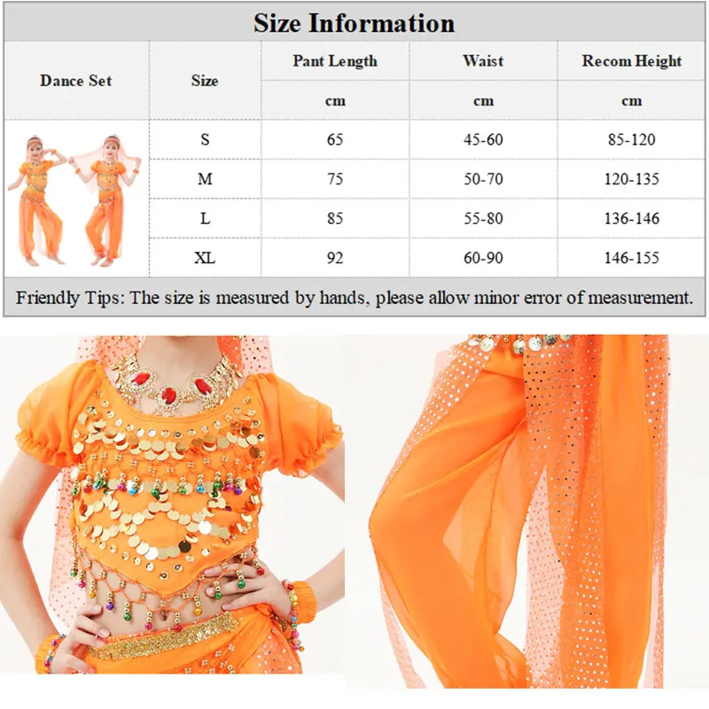 Meisjes Indian Party Podiumpak Kids Arabische Buikdans Kostuum Top Harem Broek Set Arabische Halloween Bollywood Cosplay