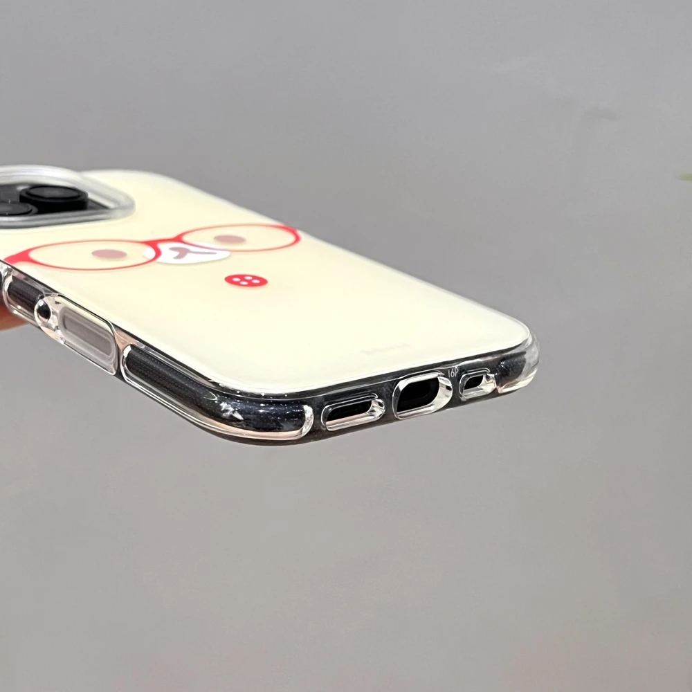 Rilakkuma الدب قضية الهاتف آيفون 17 16 15 14 13 12 برو ماكس لطيف الكرتون اليابان أنيمي للصدمات الغلاف الصلب مع الحبل