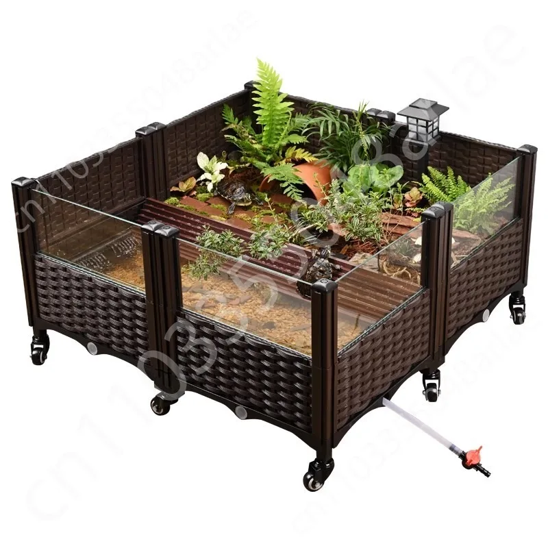 

Turtle special ecological landscaping breeding tank breeding box household raising yellow edge turtle large extra large amphibio