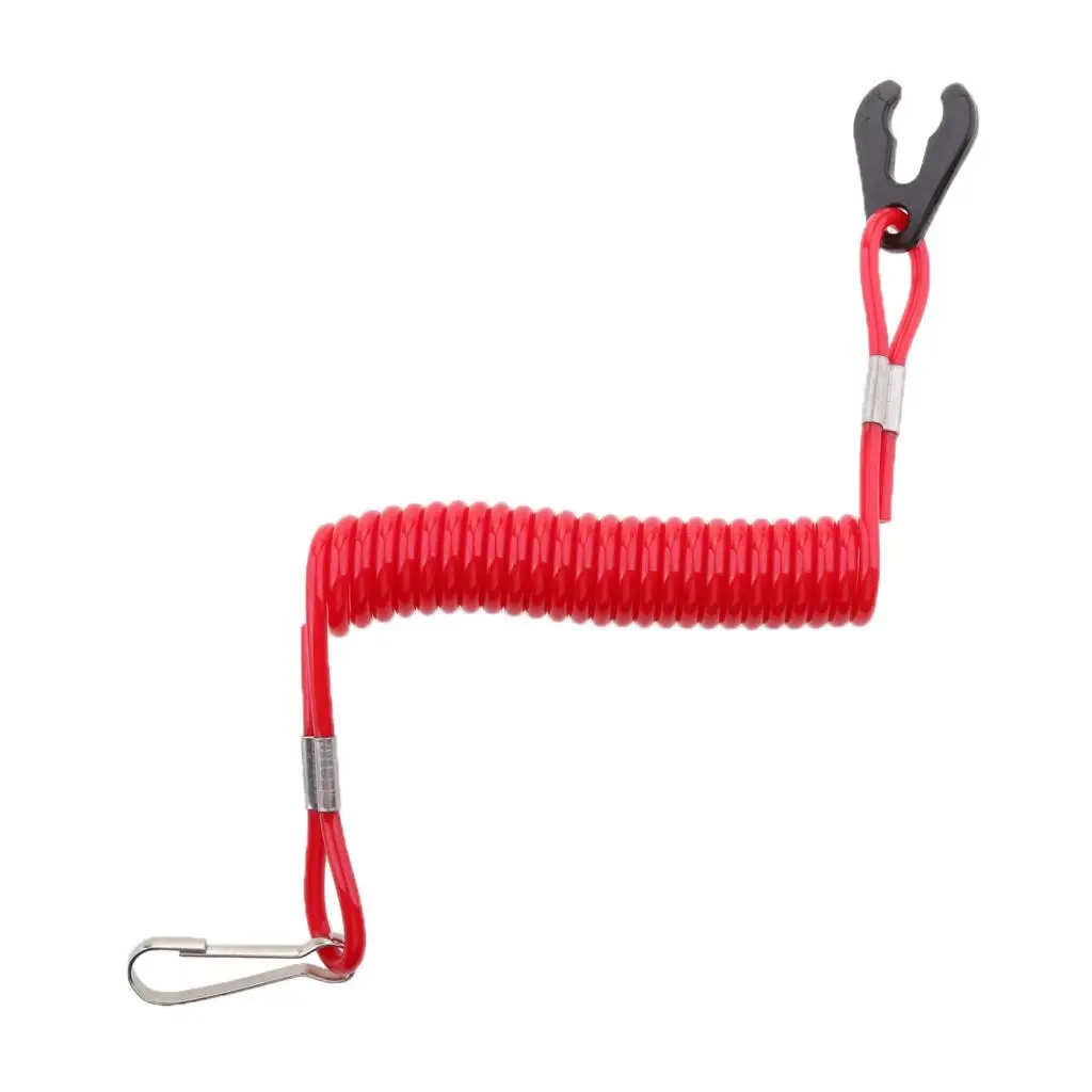 Kill Switch Tether Cord Plastic Safety Lanyard for Boat Quad ATV Outboard Engine Power Cut