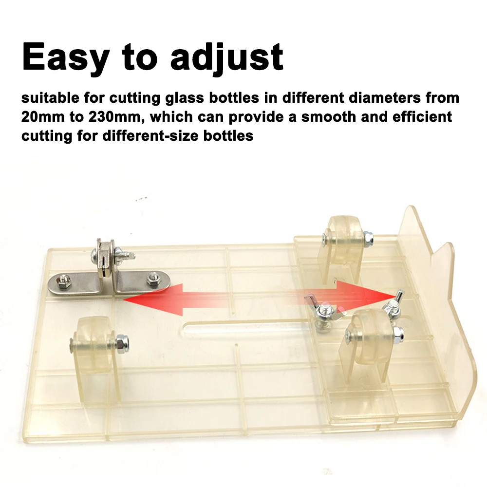 DIY Glass Bottle Cutter 20-230mm Adjustable Sizes Metal Glassbottle Cut Machine Wine Bottles Crafting  Decorations Cutting Tool