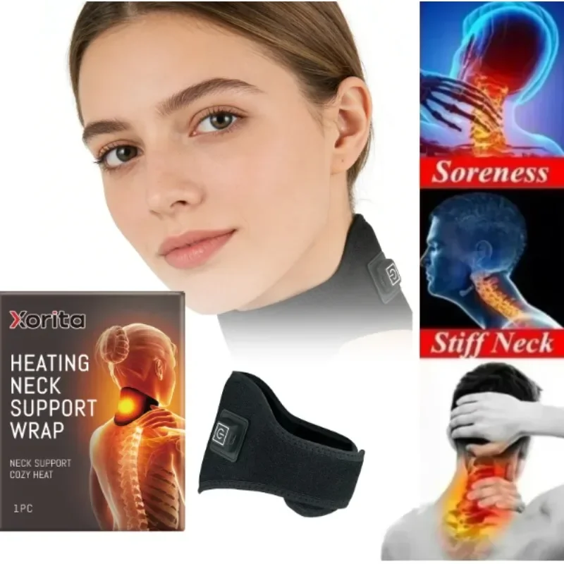 

USB-нагревательный электрический шейный массажер для снятия боли и усталости, портативный, с функцией теплового массажа для шейного отдела позвоночника.