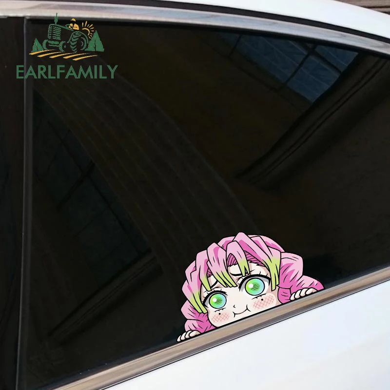 EARLFAMILY 13cm x 9cm for Mitsuri Peeker Car Stickers Laptop Anime Windows Trunk Caravan Car Accessories Decal Graffiti Vinyl