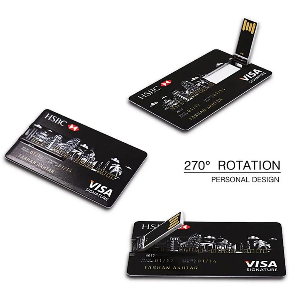 2024 New 32GB Pen Drive Flash Compact Credit Card USB Drive 2.0 Memory Stick Large Capacity Memory Cards Pendrive Fast delivery