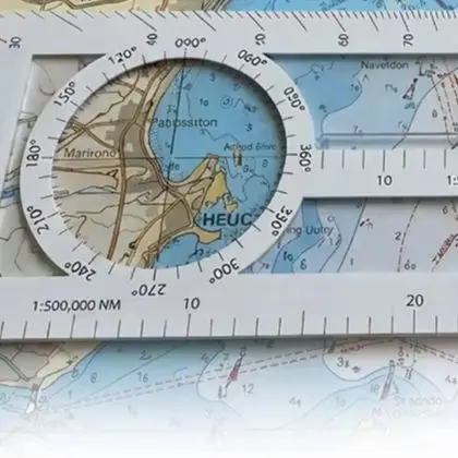 KCNP-1 Transparent Navigation Slide Rule Flight Drawing Ruler Protractor With Angle Distance Scale For Aviation Chart Measuremen