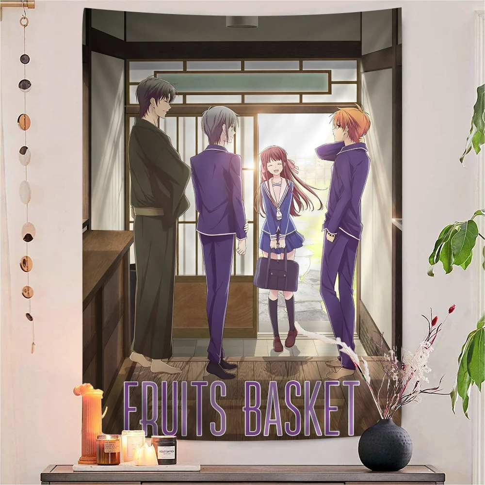 Anime Fruits Basket Hanging Bohemian Tapestry For Living Room Home Dorm Decor Japanese Tapestry