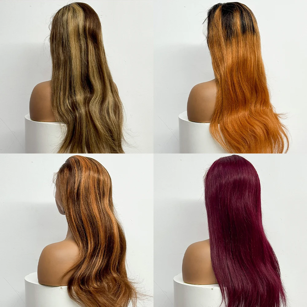 22 بوصة شعر طبيعي مفرود الباروكات 13x4 الدانتيل أمامي 200% الكثافة قبل قطعها شعر طبيعي مفرود شعر مستعار للنساء السود