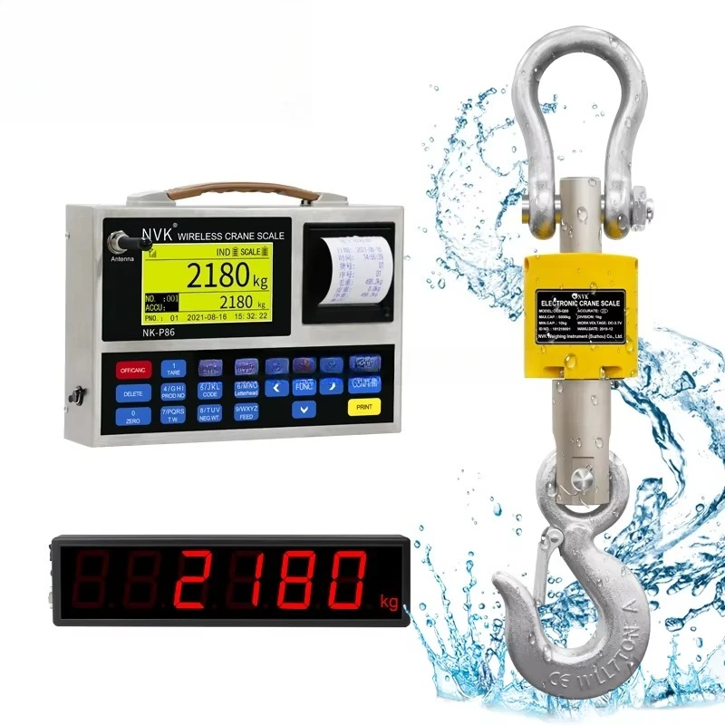 OCS5T 3000kg Bilancia sospesa Bilancia per gru digitale wireless da 10 tonnellate Display a LED Bilancia per paranco a gancio industriale da 1 tonnellata 3 tonnellate OEM 2000 kg