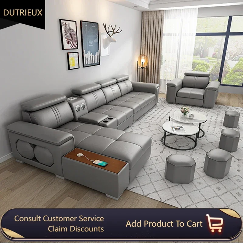 

Leather Luxury Unique Couches Storage Electric Designer Foldable Sofa Bed Modern Lounge Woonkamer Banken Living Room Furniture