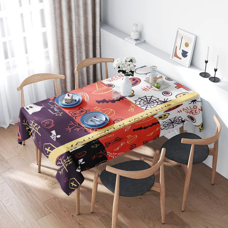 

Halloween Tablecloth: Festive, Spooky Design Bringing Magic and Fun to Enhance Your Holiday Dining Experience