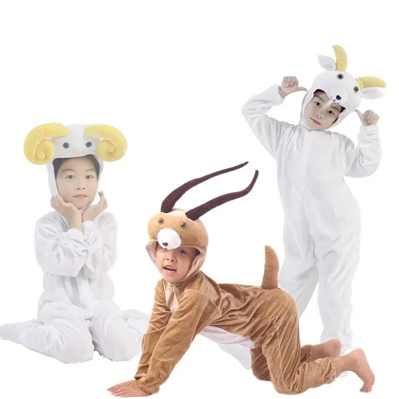 Adult Children's Stage Antelope Modeling Performance Costume Animal Siamese Goat Cartoon Sheep Parent-Child Performance Costume