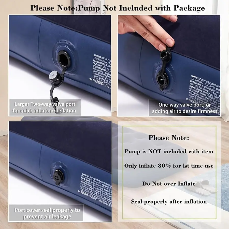 مرتبة هوائية، مرتبة منزلية مزدوجة قابلة للنفخ (مقاس 183*203*22 سم)، خيمة خارجية كسولة، سرير قابل للنفخ سميك محمول قابل للطي.