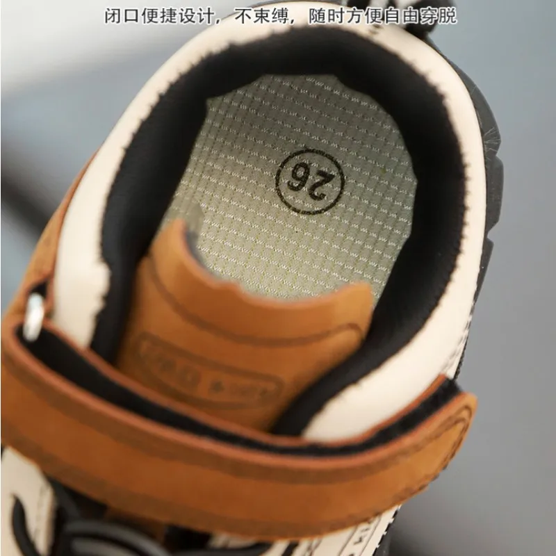 أحذية أطفال محظورة الألوان 2025 خريف جديد للأولاد نعل ناعم مضاد للانزلاق أحذية الجري للفتيات أحذية كاجوال عصرية 26-37 #4