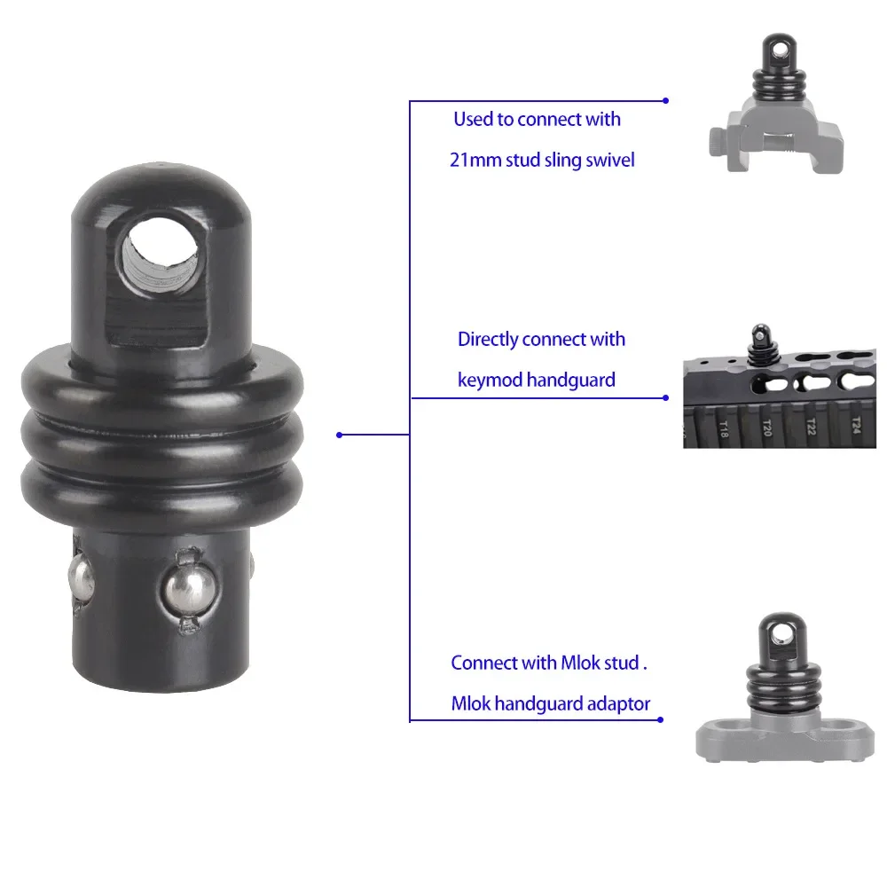 Tactical MLOK QD Push Button Sling Swivel Stud Mount M-lok Rail Attachment Adapter Mount Hunting Gun Accessories