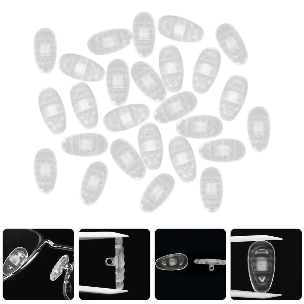 20 Pairs Silicone Nose Pads Bridge for Glasses Eye Replacement Cushion Eyeglass Parts