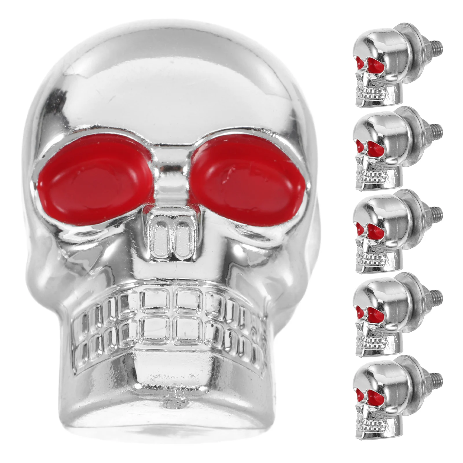 

6 PCS Ghost Head Screws Number Plate Skull License Motorbike Security Motorcycle Stainless Decorative