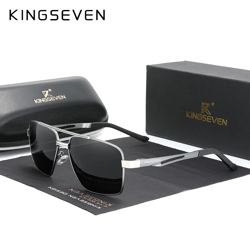 KINGSEVEN 2022 Brand Men's Aluminum Sunglasses Driving Eyewear For Men/Women Oculos De Sol UV Blocking  HD Polarized Sun Glasses