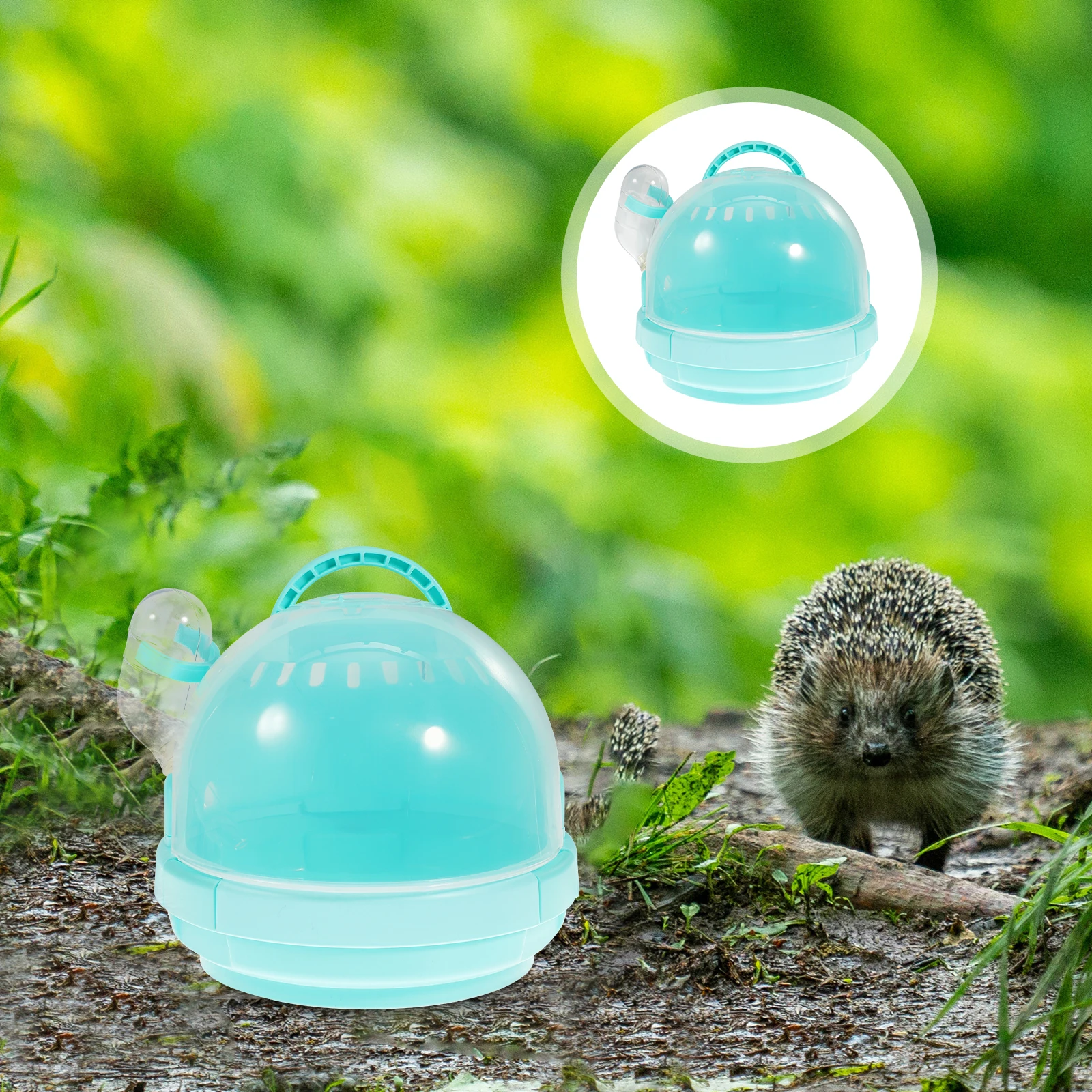 

Carrying Portable Cage Outdoor Hamster Carrier Travel Bag Light Green Plastic Pet